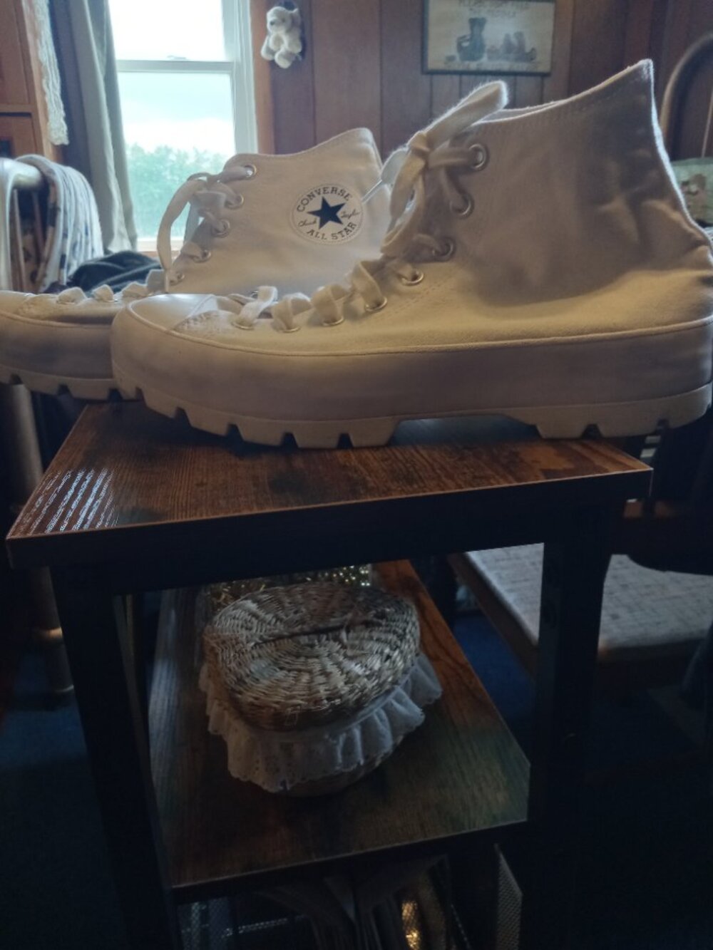 Converse white high top platform shoes - Picture 6 of 6